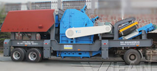 Mobile impact crushing station