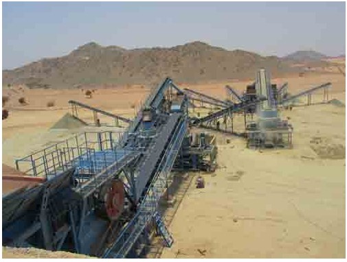 saudi 250t/h aggregate production line